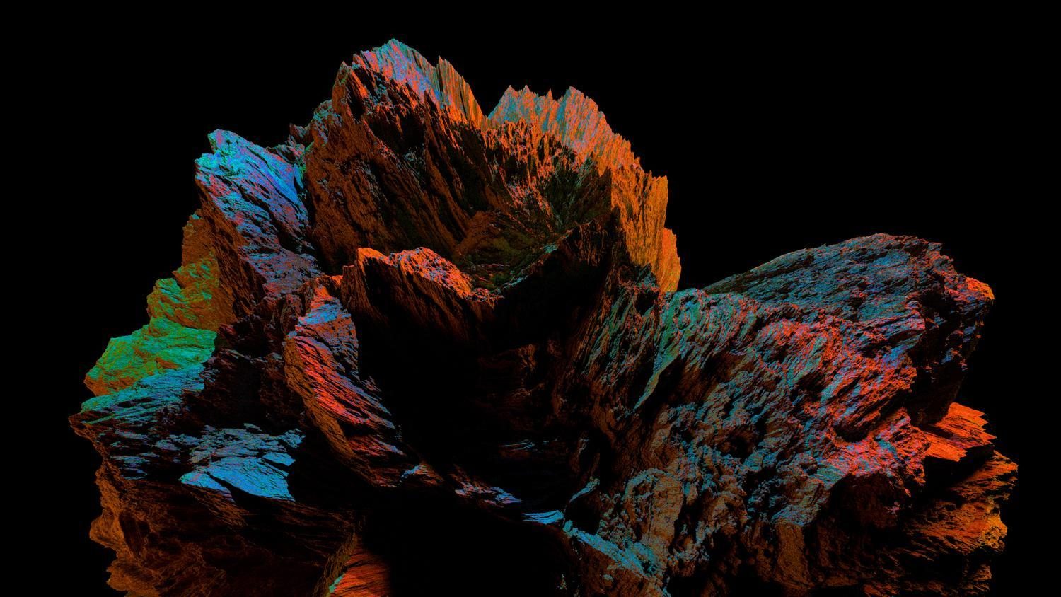 Abstract crystalline copper formation from Rusty Odyssey