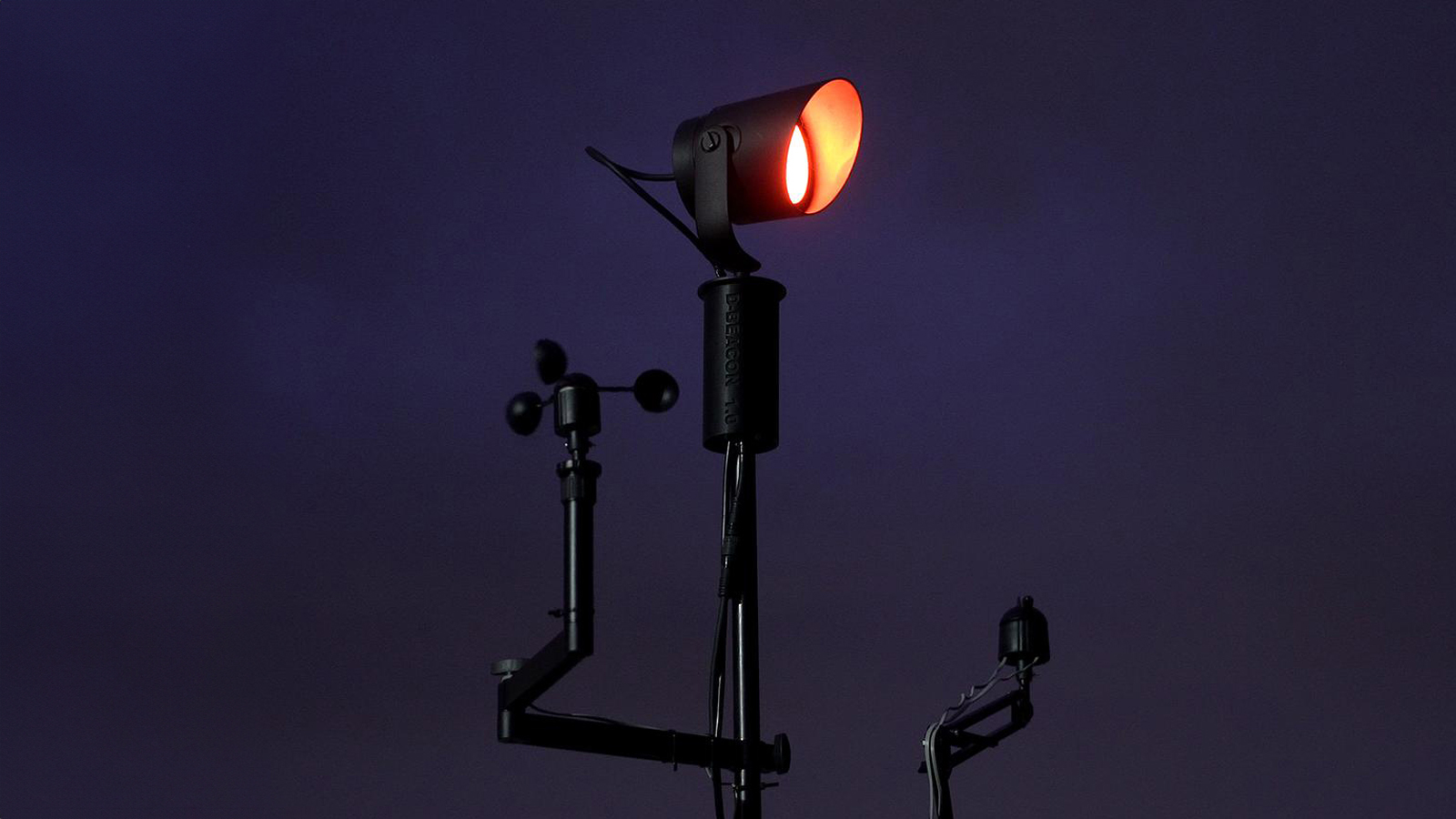 D-Beacon 1.0 sensing observatory at night